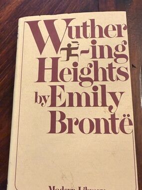Wuthering Heights by Emily Brontë — Beige Cover with Brown Text